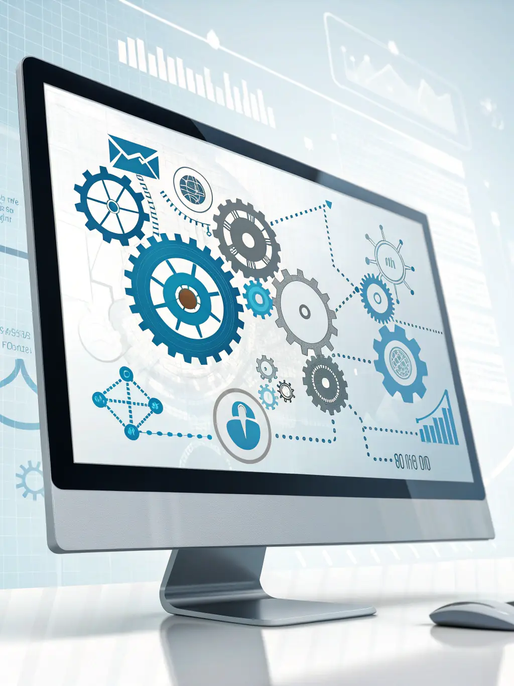 Illustration of automated workflow processes, showing seamless integration and efficient task management.