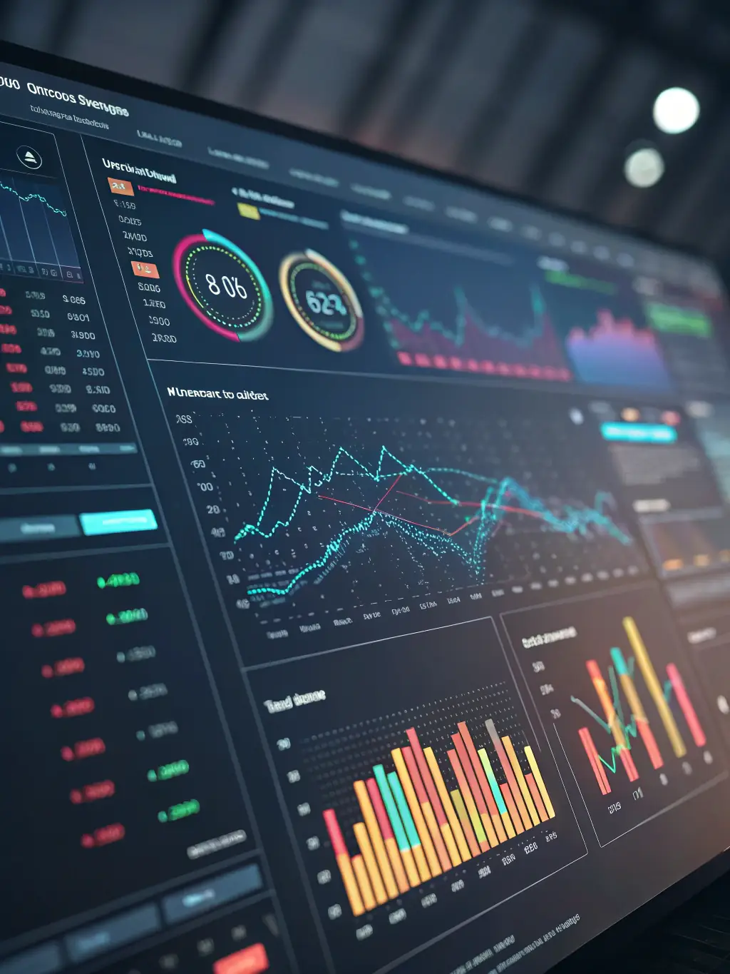 Screenshot of a sleek, user-friendly online dashboard displaying sales, operations, and analytics panels, emphasizing real-time data visualization.