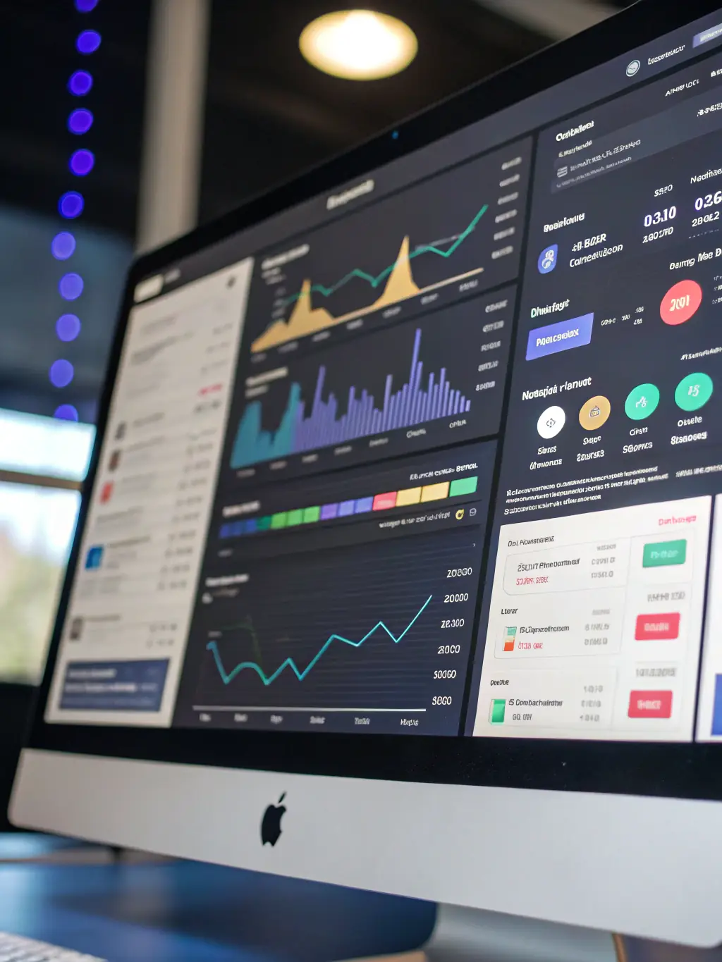 Screenshot of a sleek, user-friendly online dashboard displaying sales, operations, and analytics panels, used to showcase Ali Global Solutions' Business Management Dashboard.
