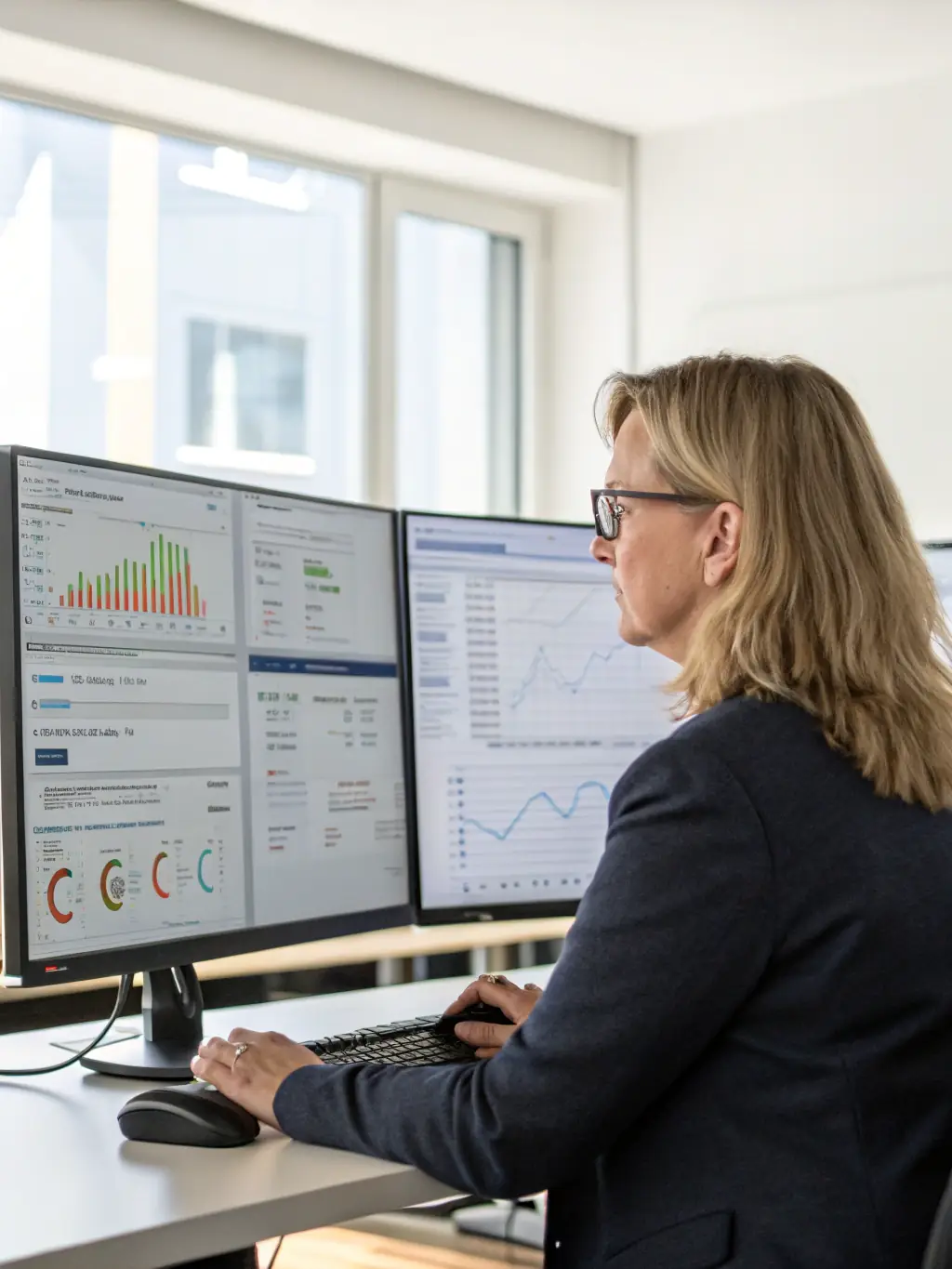 A professional-looking screenshot of Ali Global Solutions' online dashboard, showcasing its user-friendly interface and key performance indicators (KPIs) for a small business owner.