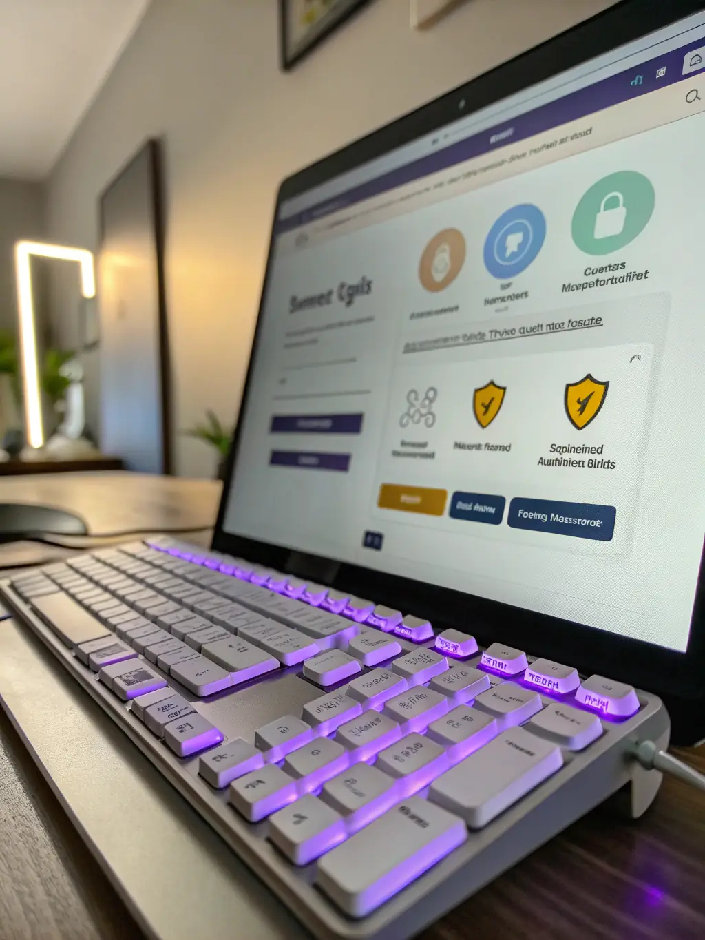 A mockup of a secure client portal interface, showing how clients can access their information and communicate with the business securely.